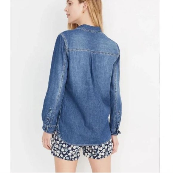 Madewell Denim Classic Ex-Boyfriend Shirt in Kylemore Wash Size XS - Picture 3 of 14